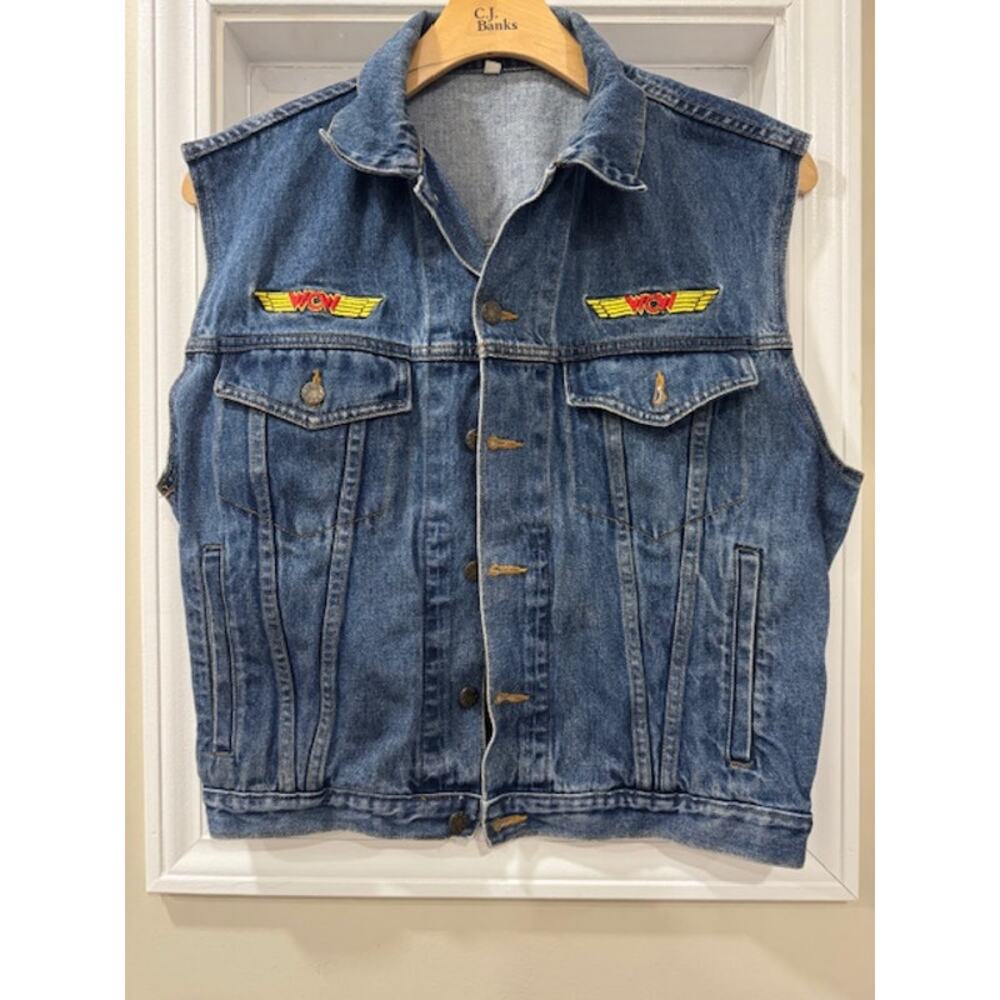 Vintage 1996 WCW World Championship Wrestling Hog Wild Sturgis Blue Jean
